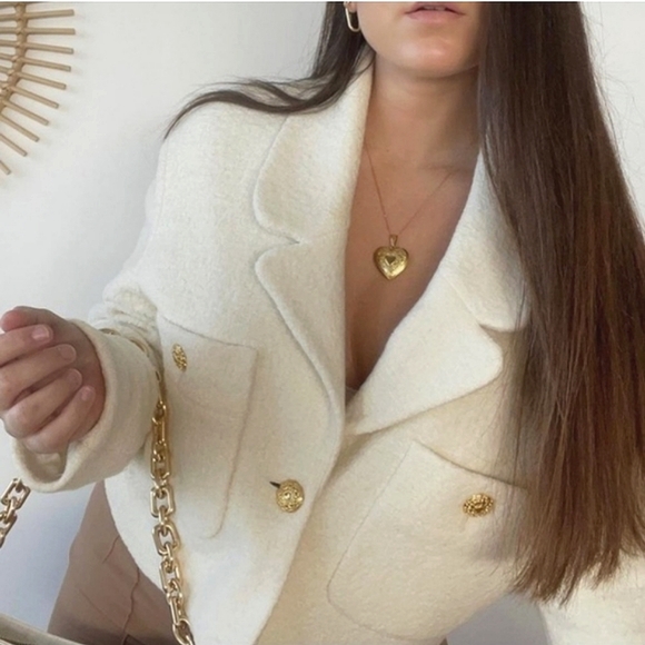 NWT Zara * Textured Cropped Blazer size XL XXL - Picture 11 of 16